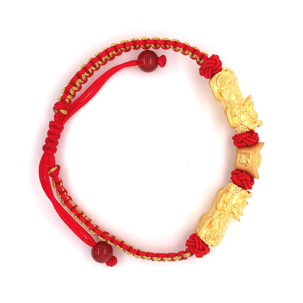 24k Yellow Gold Pixiu Bracelet