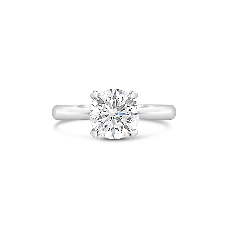 Heart Shaped Four Prong Solitaire Engagement Ring