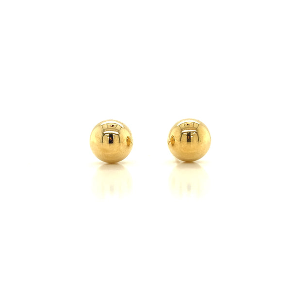 Yellow Gold Ball Earring Studs
