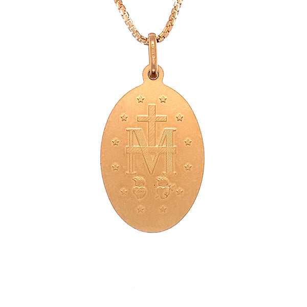 Yellow Gold Mother Mary Pendant