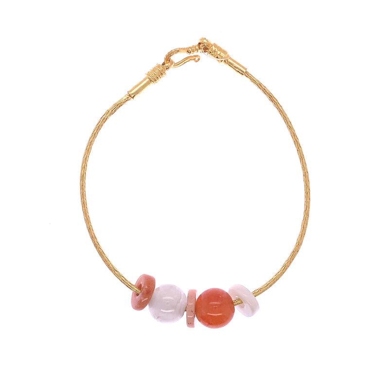 Yellow Gold Jade Bangle