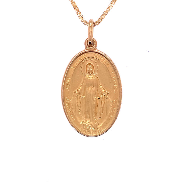 Yellow Gold Mother Mary Pendant