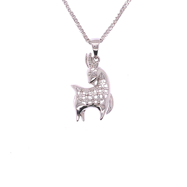White Gold Sheep Pendant