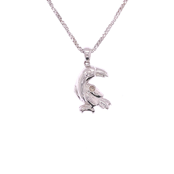 White Gold Toucan Pendant