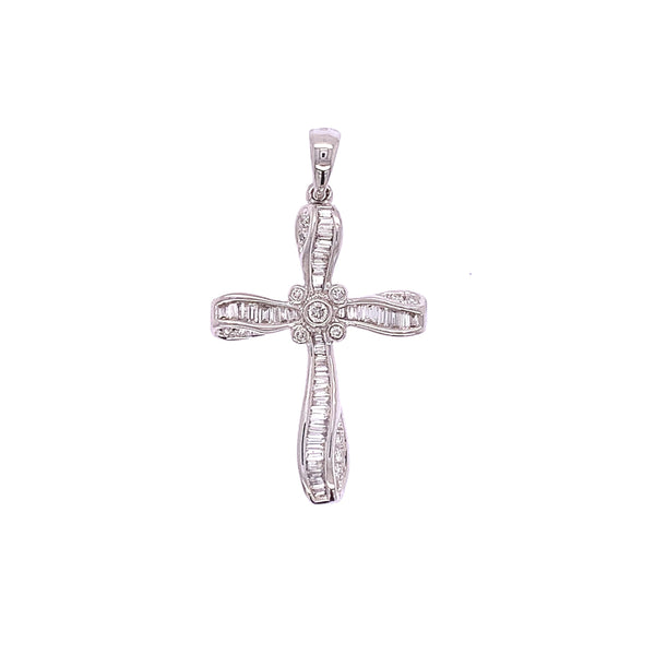 Baguette Diamond Cross Pendant