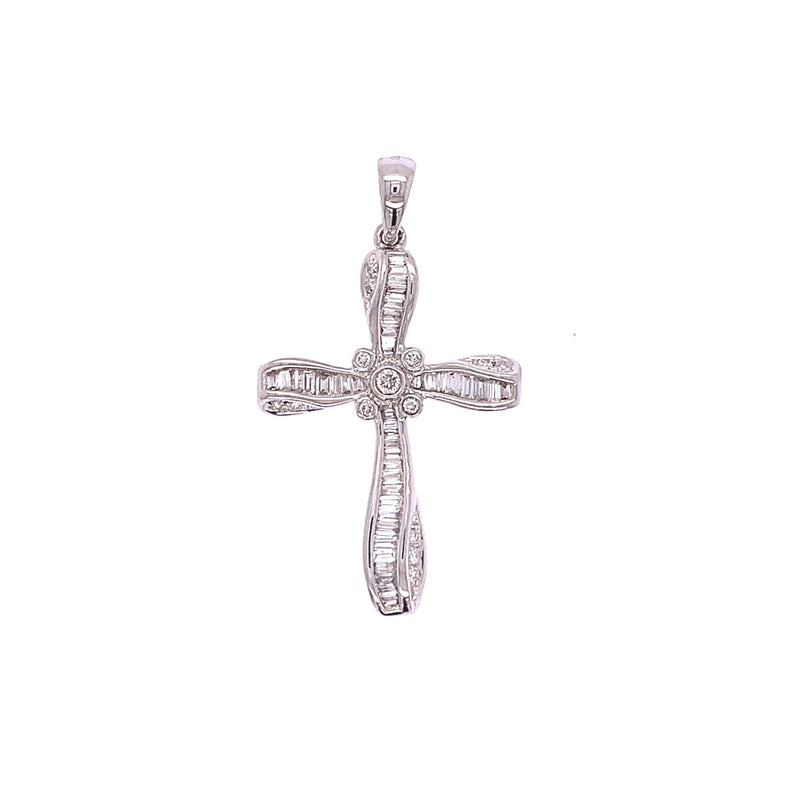 Baguette Diamond Cross Pendant