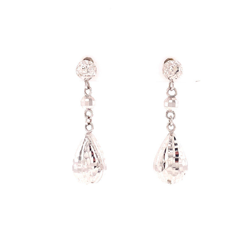 White Gold Drop Earrings