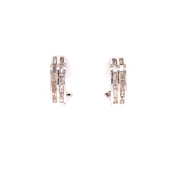 Double Line Diamond Earrings