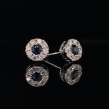 Sapphire Diamond Stud Earrings