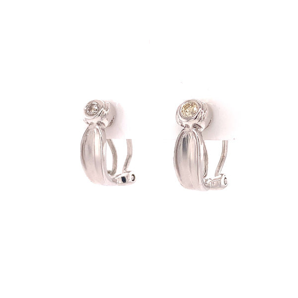 Diamond Clip Earrings, Gold Jewellery Sydney Australia 