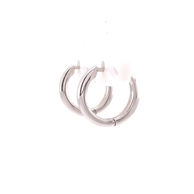 White Gold Hoop Earrings