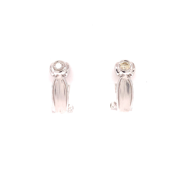 Diamond Clip Earrings, Gold Jewellery Sydney Australia 