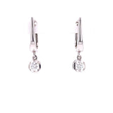 Dangling Circle Diamond Clip Earrings