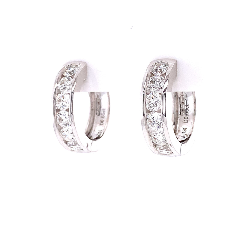 Channel Diamond Earrings