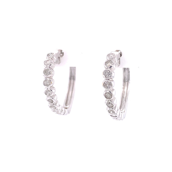 Diamond Hearts Earrings, Gold Jewellery Sydney Australia 