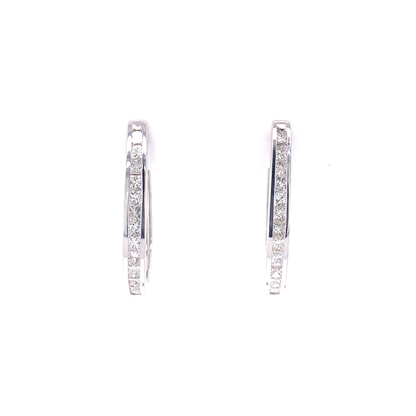 Diamond Channel Earrings