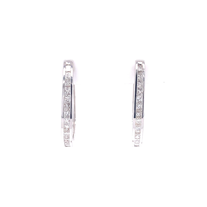 Diamond Channel Earrings