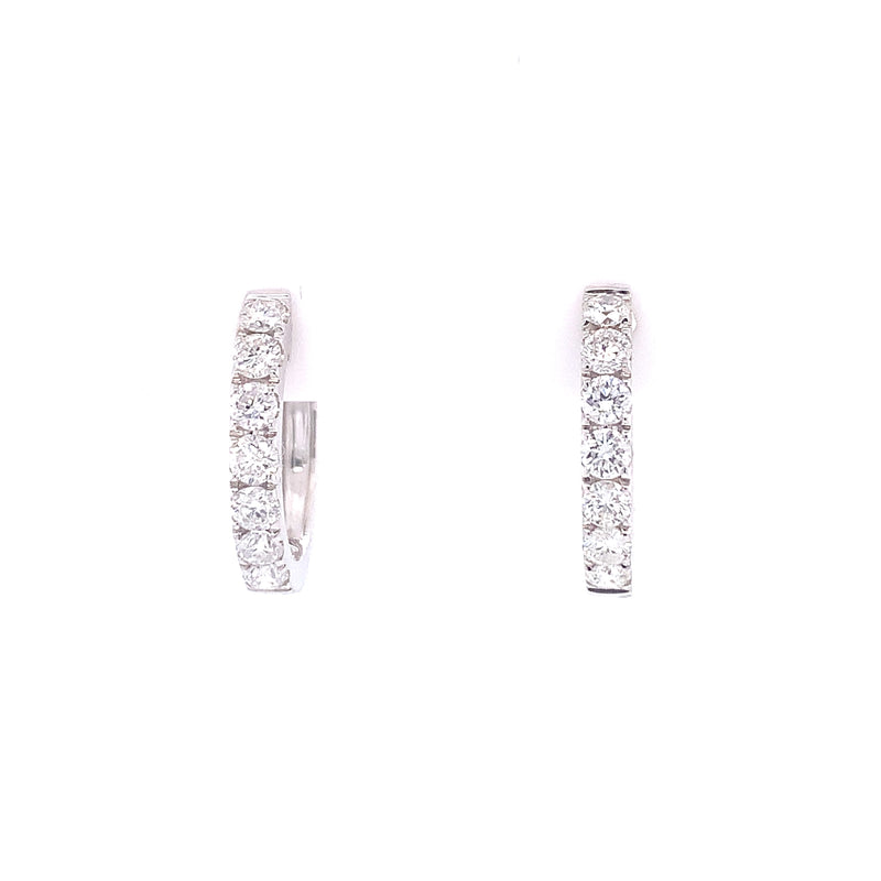 Diamond Hoops Earrings