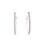 Oval Diamond Hoop Earrings