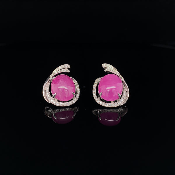 Diamond and Ruby Earrings