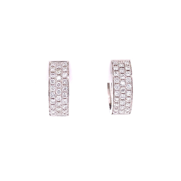 Triple Line Diamond Earrings