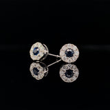 Sapphire Diamond Stud Earrings