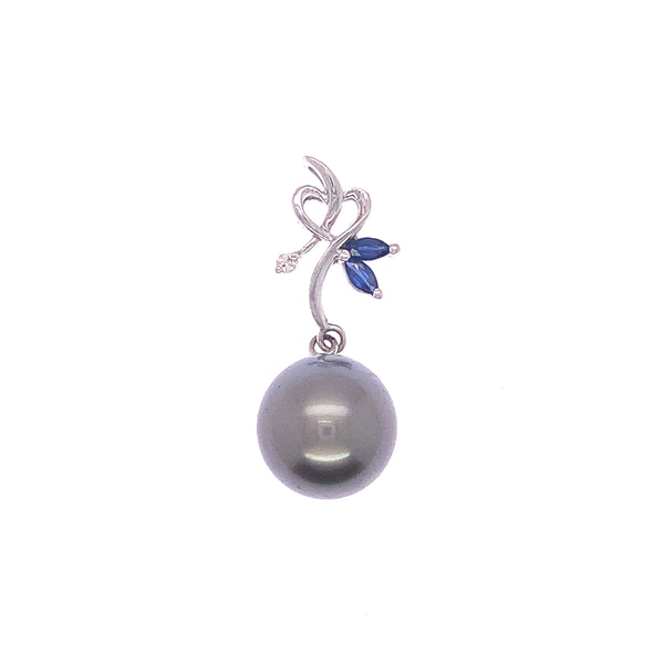 Sapphire Flutter Pearl Pendant