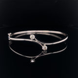 Double Diamond Curve Bangle