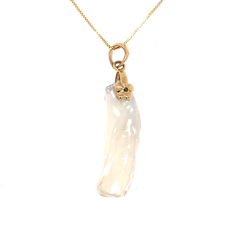Yellow Gold Pearl Pendant