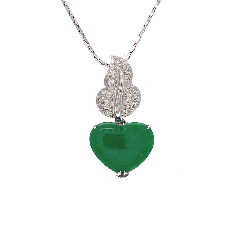 Diamond Jade Fortune Pendant