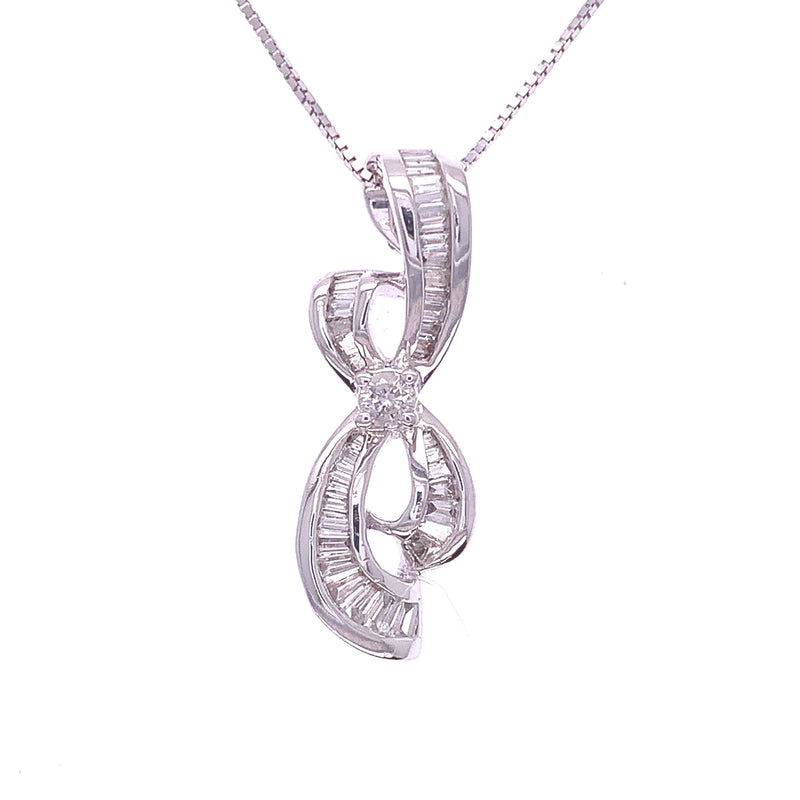 Diamond Bow Pendant