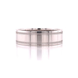 Twin Lines Etched White Gold Ring