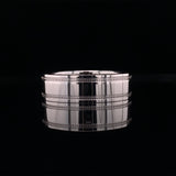 Twin Lines Etched White Gold Ring