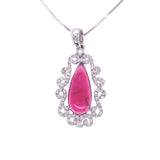 Pink Tourmaline Diamond Pendant
