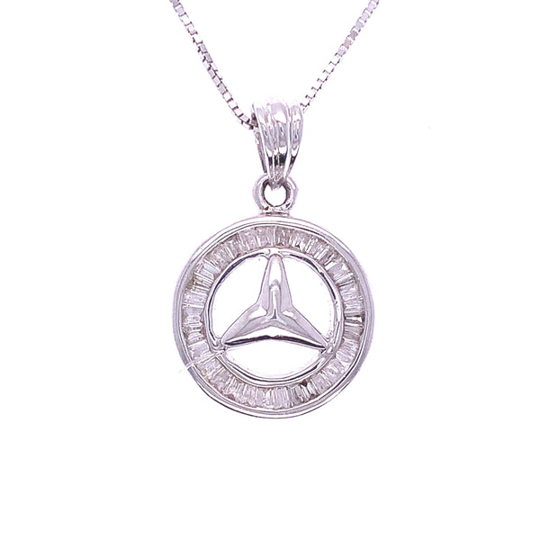 Three Point Star Diamond Pendant