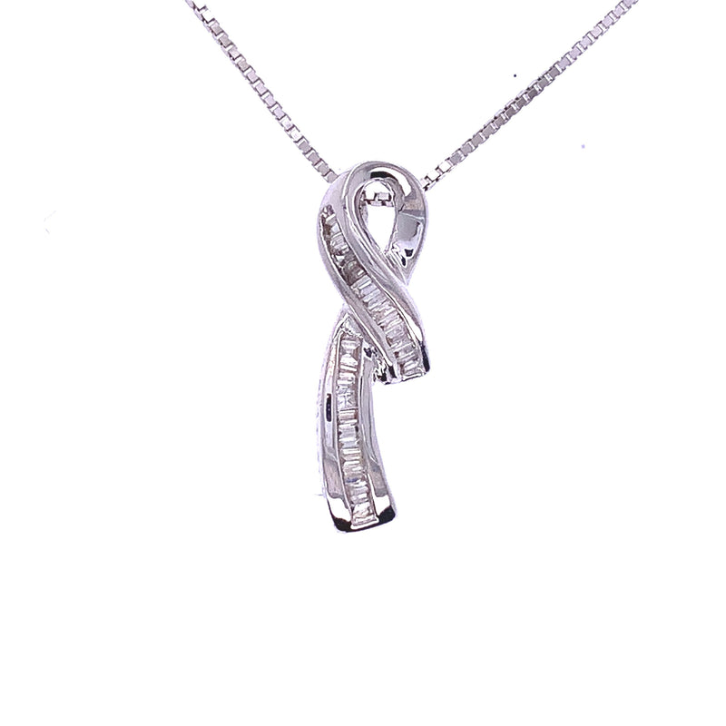 Diamond Ribbon Pendant