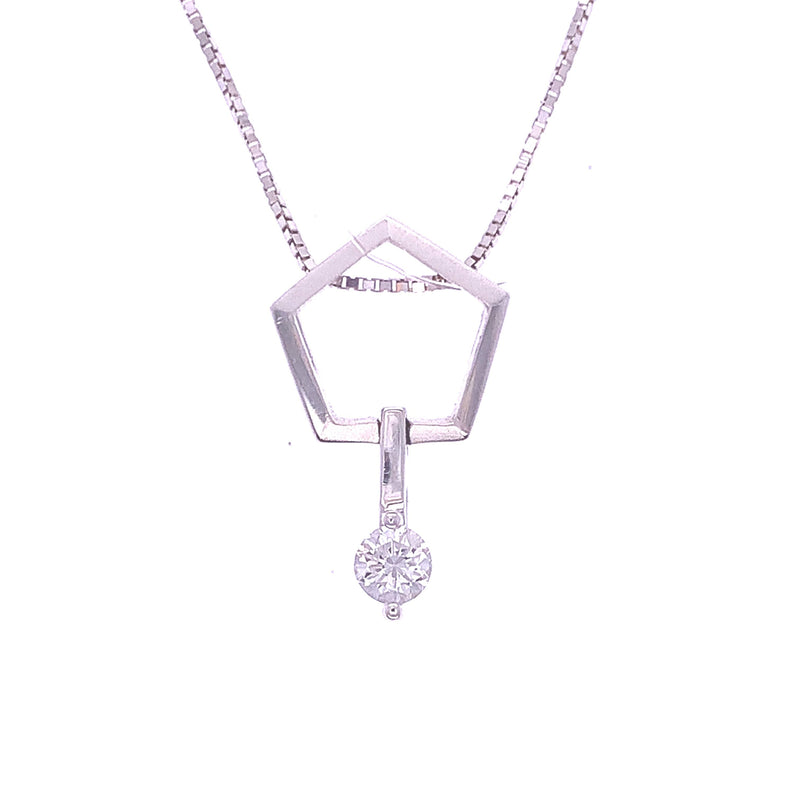 Hexagon Diamond Pendant