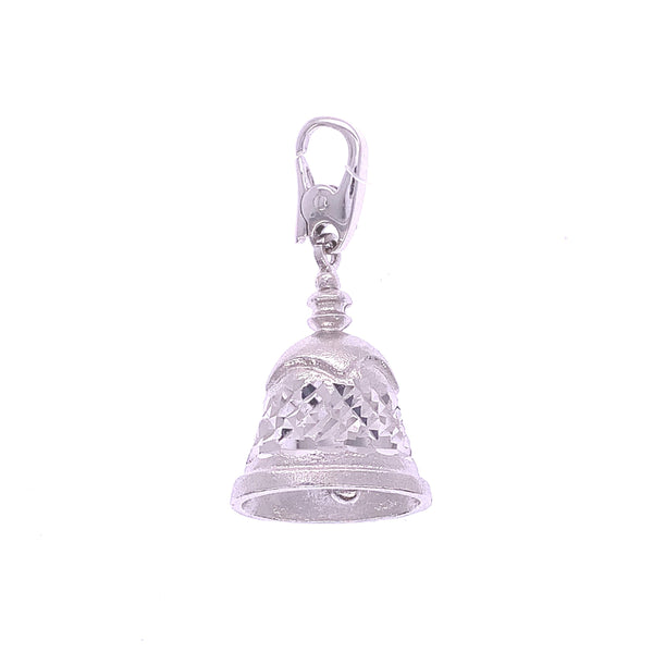 18k White Gold Bell Pendant, Gold Jewellery Sydney Australia 