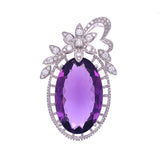 Amethyst Diamond Pendant