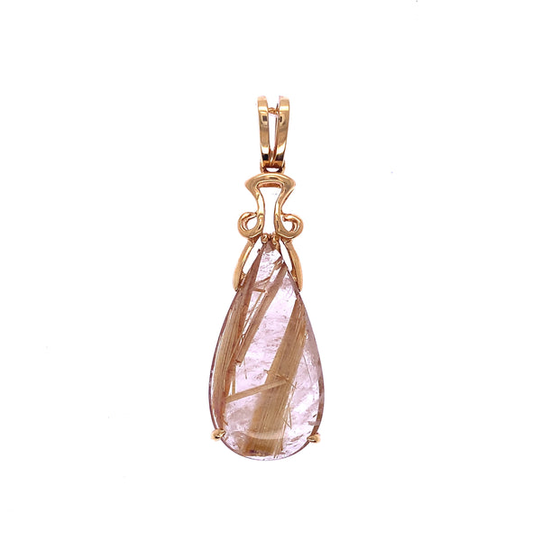 Yellow Gold Quartz Pendant