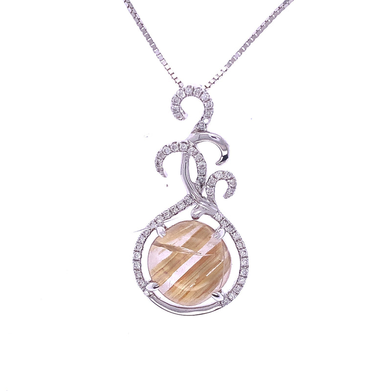 Diamond Weave Quartz Pendant
