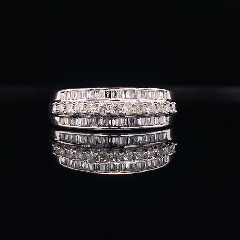 Triple Diamond Line Ring