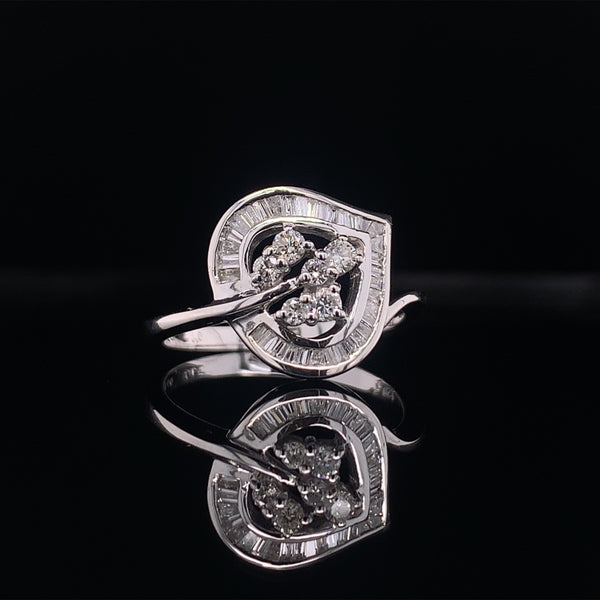 Diamond Leaf Ring