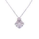Floral Square Diamond Pendant
