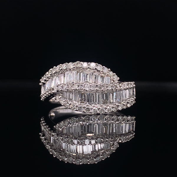 Curved Embrace Diamond Ring