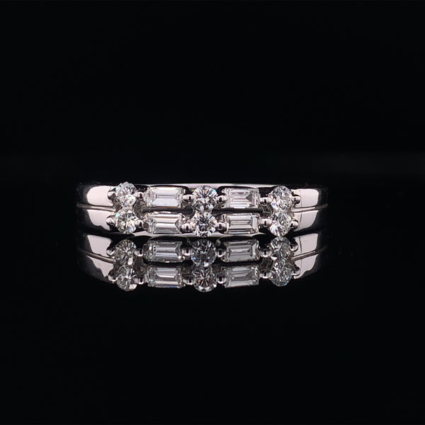 Dot Dash Diamond Ring