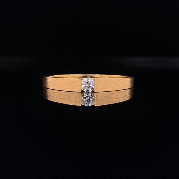 Yellow Gold Solo Diamond Ring