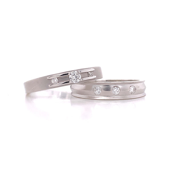 Triple Diamond Wedding Set