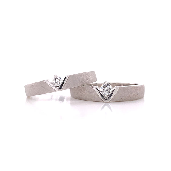 Floating Diamond Wedding Set