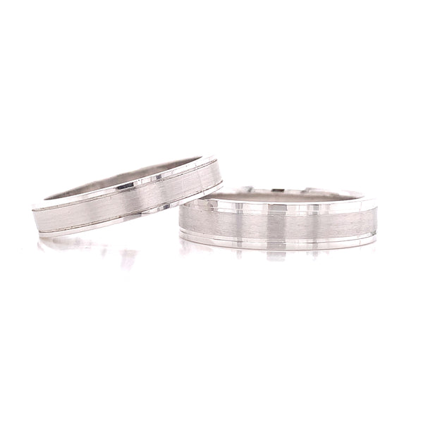 18K White Gold Wedding Set
